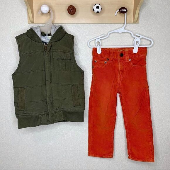 BUNDLE (5) Toddler Boy Size 3T Vest Sweaters & Pants - Picture 2 of 15